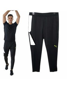 ⛳PUMA Training Pant jogger NYC Size XL Men's Blocked pant TR2353 Black White NEW
